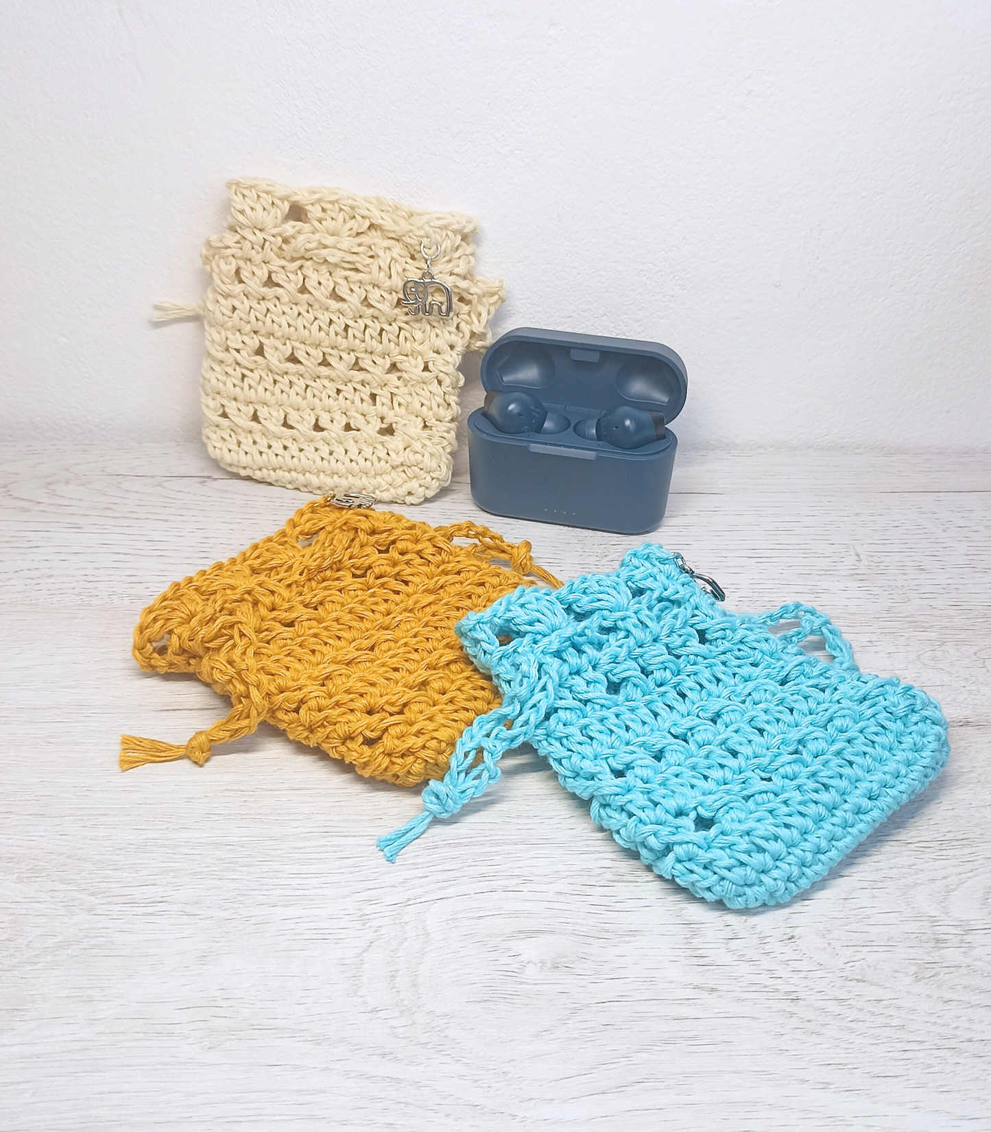 Bolsa/Funda crochet buena suerte