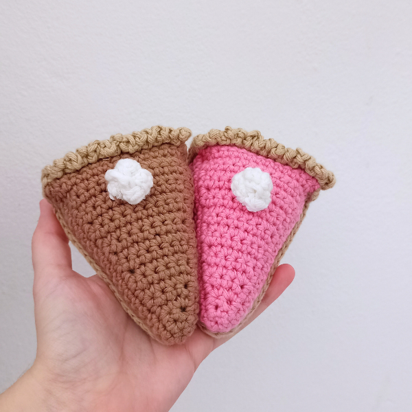 Trozo de tarta amigurumi