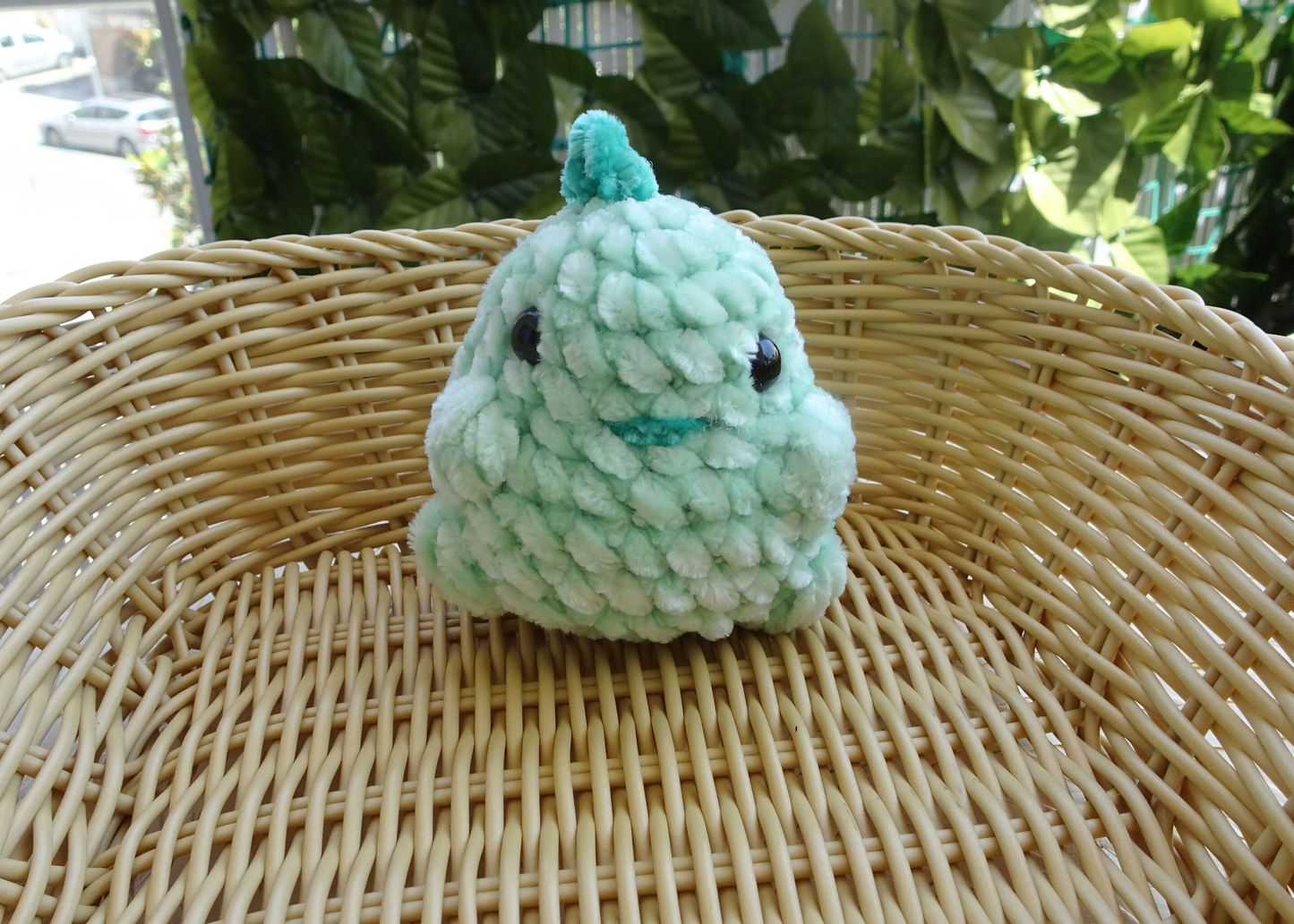 Llavero peluche bebé dinosaurio Amigurumi