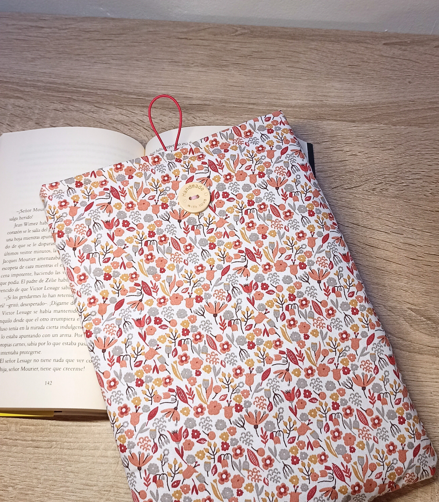 Funda para libros de tela Floral