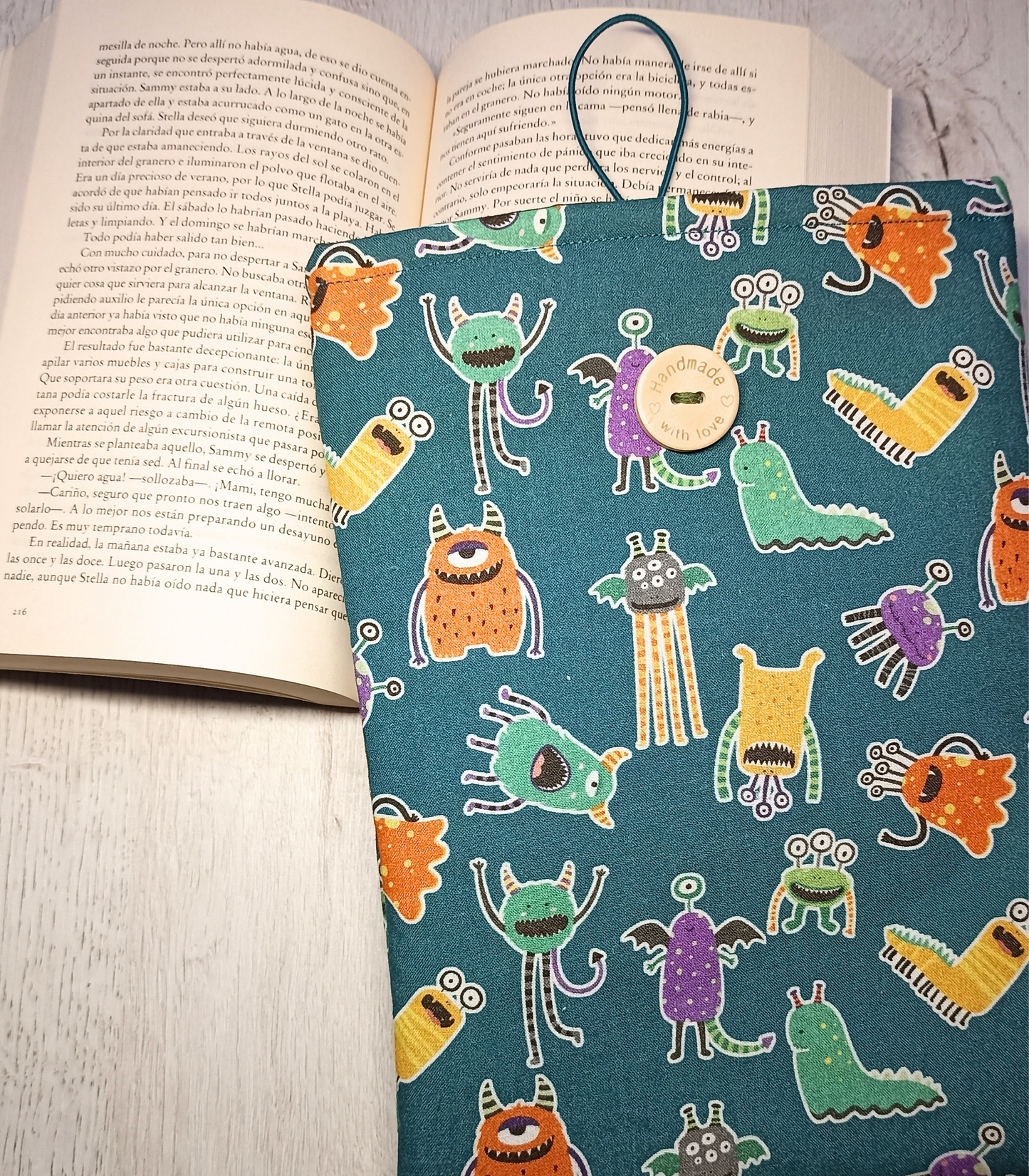 Funda para libro de tela Aliens