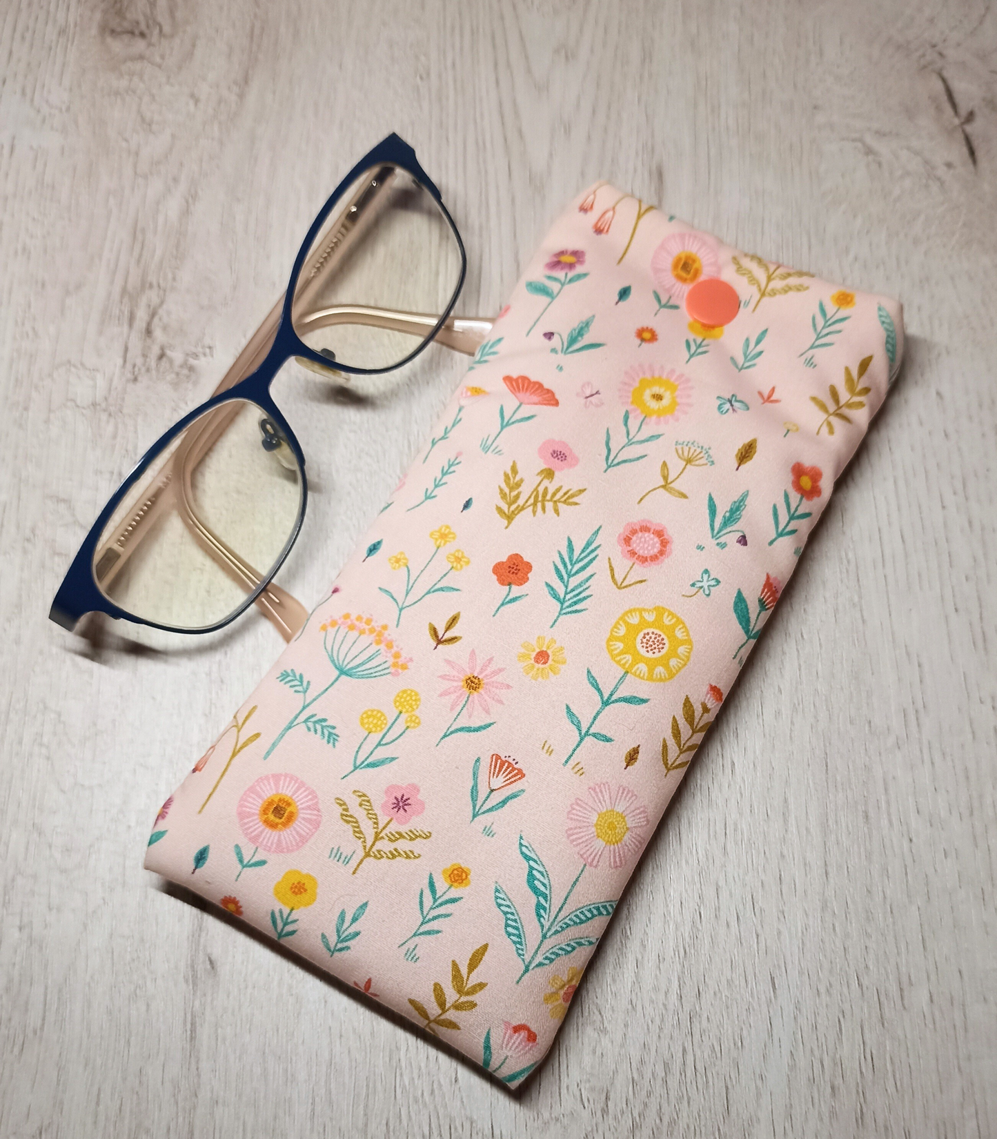 Funda para gafas de tela floral