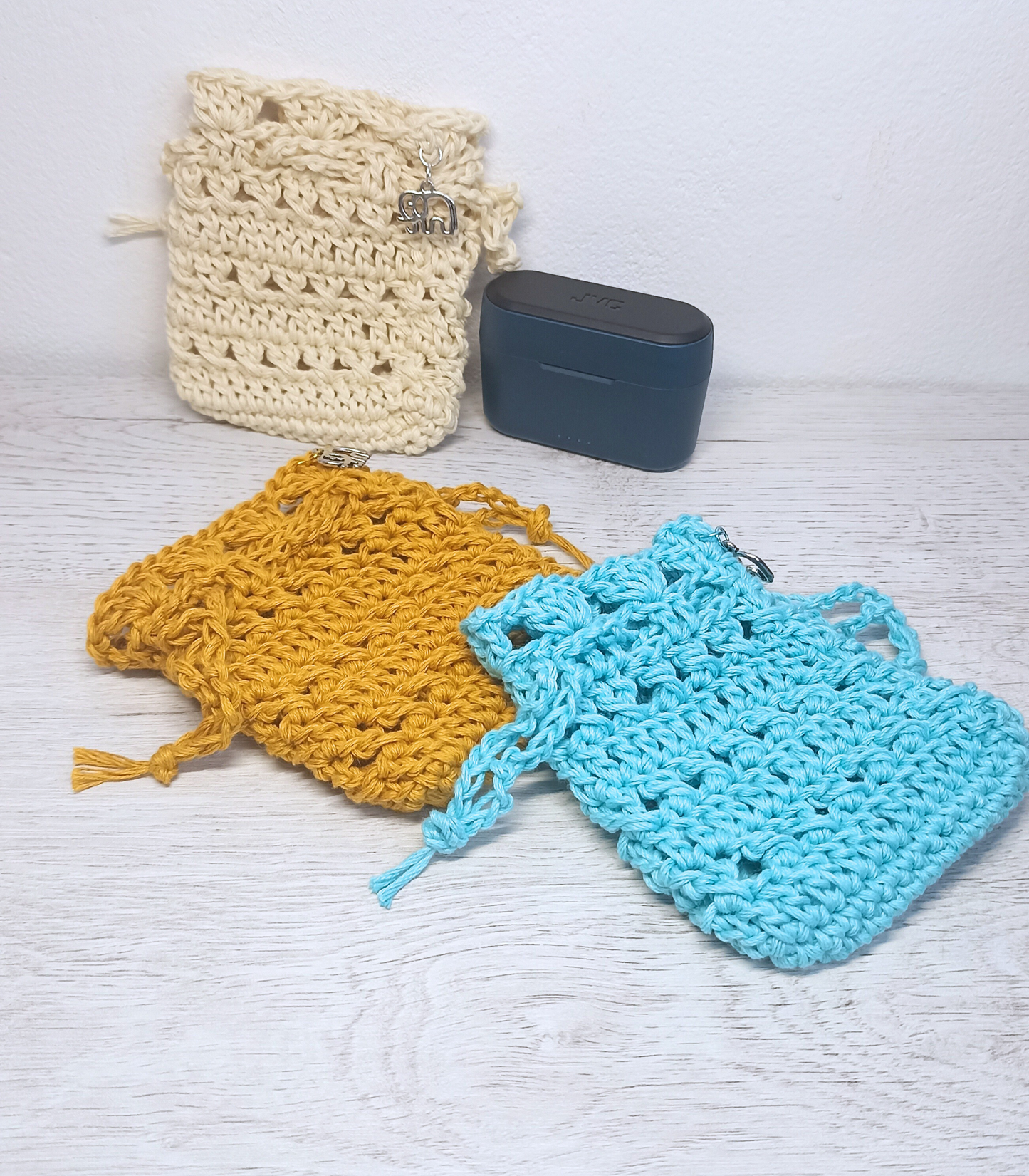 Bolsa/Funda crochet buena suerte