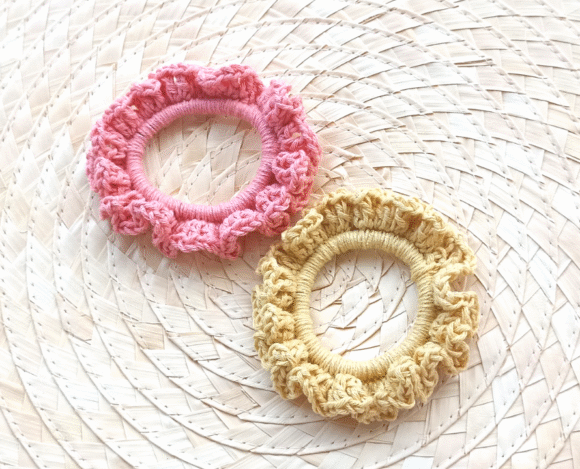 Mini scrunchies a crochet