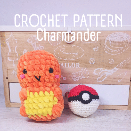 Patrón Digital Charmander Amigurumi a Crochet