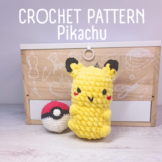 Patrón Digital Pikachu Amigurumi a Crochet