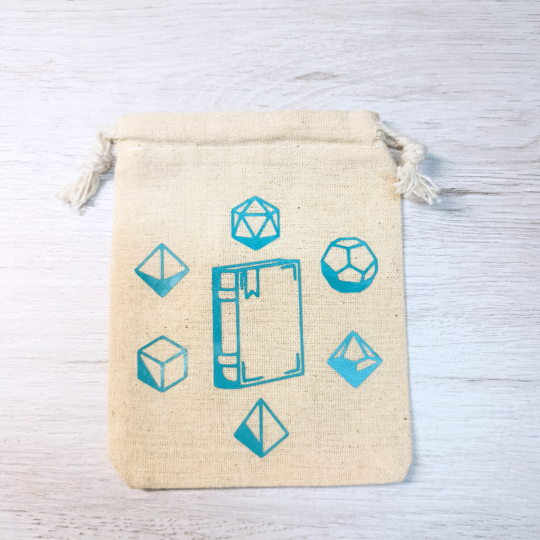 Bolsa de dados y libro – Para amantes del rol, la narrativa y la aventura