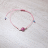 pulsera cuarzo rosa nudo ajustable